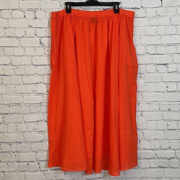 Crinkle Gauze Hi-Low Midi Skirt - Picture 4 of 5